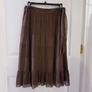 Brown Western / Peasant Skirt